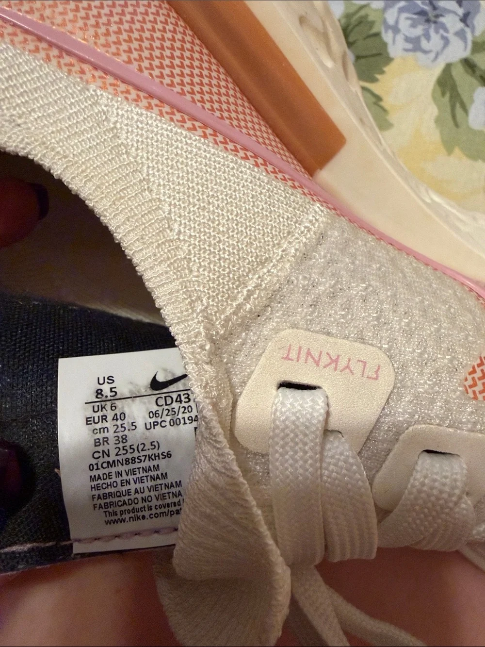Nike React Infinity Run Flyknit “Sail Metallic Copper” sneakers